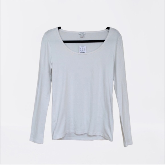 NWT J. Crew Factory Long-sleeve fine scoopneck tee - Picture 2 of 3